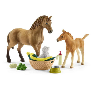 Schleich zestaw piellęgnacyjny Quarter Horse + źrebię 42432