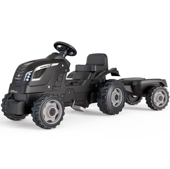 Smoby traktor z przyczepą XL czarny 710131