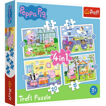 TREFL PUZZLE 4w1 Wspomnienia z Wakacji Peppa Pig 34359