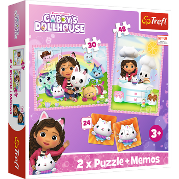 Trefl Puzzle 2w1 + Memos - Gabi z Kocim Przyjacielem 93382