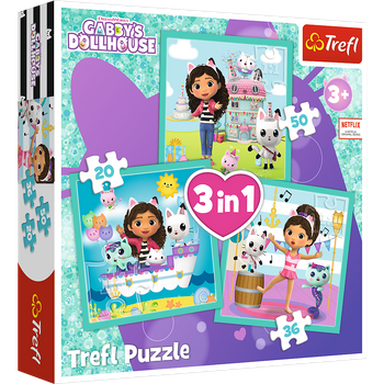 Trefl Puzzle 3w1 Aktywności Gabi 34871 - Zestaw Edukacyjny dla Dzieci