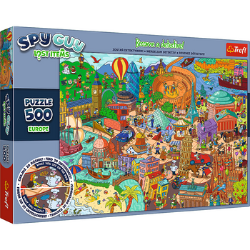 Trefl Puzzle 500 Spy Guy Zaginione Przedmioty Europa 37481