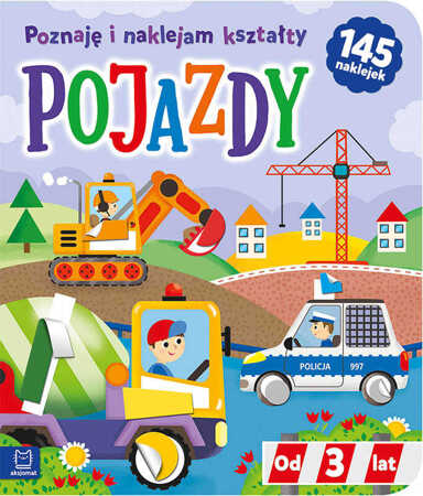 AKSJOMAT Poznaję i naklejam kszt. 3+ Pojazdy 35275