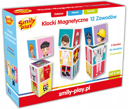 ANEK Klocki magnetyczne 12 zawodów SmilyPlay SP83465 34654