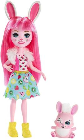 Barbie ENCHANTIMALS lalka + zwierzątko DVH87