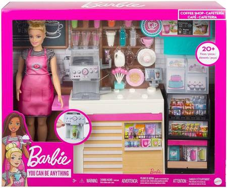 Barbie Kawiarenka zestaw + lalka GMW03