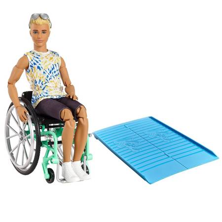 Barbie lalka Ken na wózku inwalidzkim  GWX93