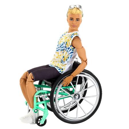 Barbie lalka Ken na wózku inwalidzkim  GWX93