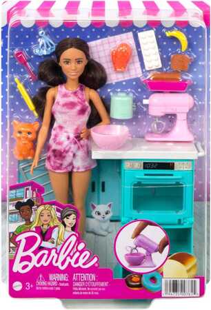 Barbie lalka + akcesoria kuchenne HCD44