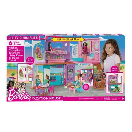 Barbie wakacyjny domek umeblowany HCD50