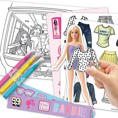 Barbie zestaw kreatywny z naklejkami BA85749