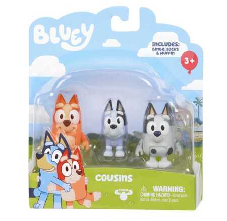 Bluey figurki 3-pak Kuzyni BLU13040