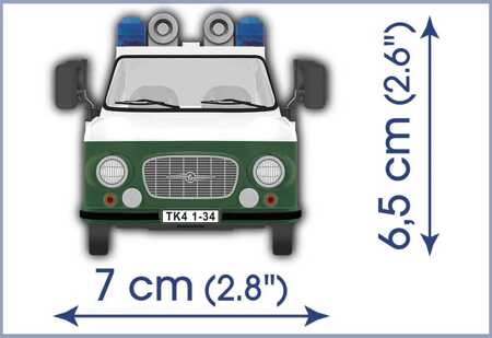 COBI CARS Youngtimer Barkas B1000 Polizei 157 klocków 24596