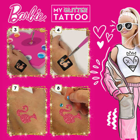 DANTE Lisciani Barbie brokatowe tatuaże 100958 00958