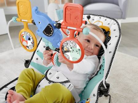 Fisher-Price Leżaczek maluszka Dżungla z wibracjami  GNR00