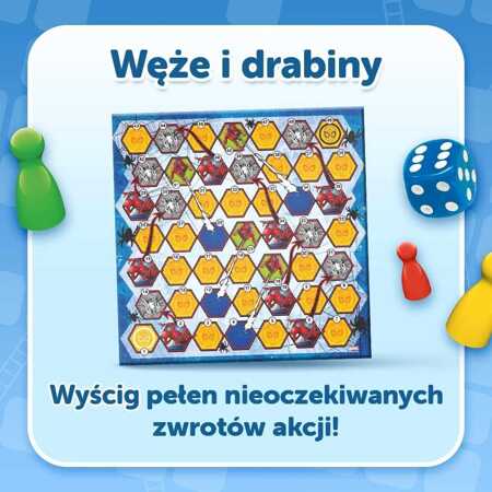 Gra 2w1 Chińczyk Węże i drabiny Spiderman  02419