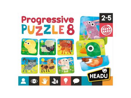 HEADU Puzzle progresywne wiek 2-5