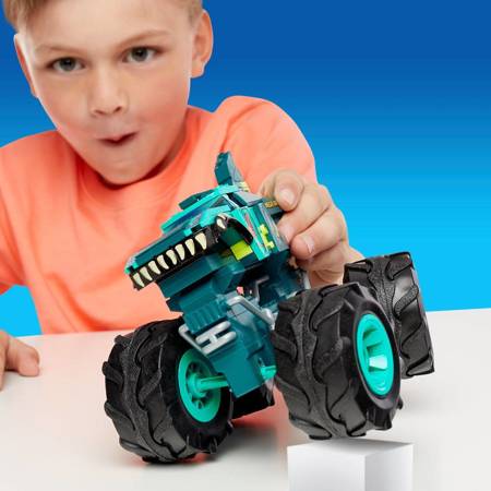 Hot Wheels Monster Trucks Mega Wrex Pojazd do zbudowania Zestaw klocków HDJ95