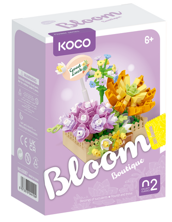 Klocki KOCO sukulenty doniczka 295 elementów 02087 44194