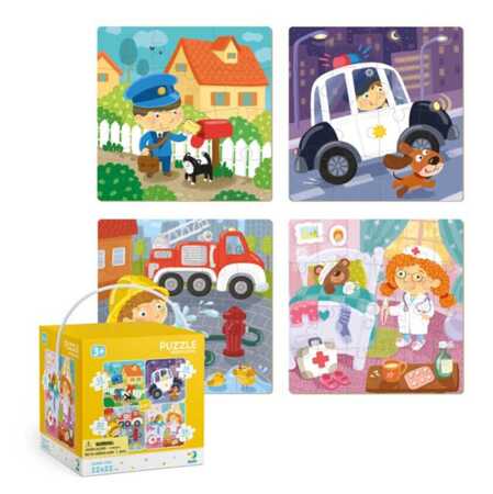 MAKSIK Puzzle 4w1 Moje Zawody DOB0131 40332 - Edukacyjne Układanki dla Dzieci