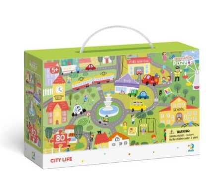 MAKSIK Puzzle 80el Życie w mieście DOB0135 40394 - Edukacyjne Puzzle dla Dzieci