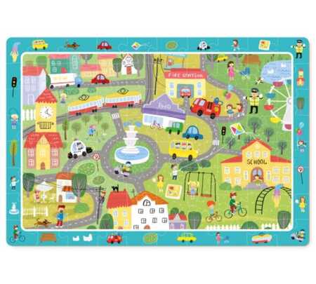 MAKSIK Puzzle 80el Życie w mieście DOB0135 40394 - Edukacyjne Puzzle dla Dzieci