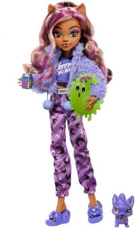 MONSTER HIGH Piżama Party lalka Clowdeen Wolf  HKY67