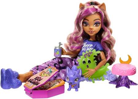 MONSTER HIGH Piżama Party lalka Clowdeen Wolf  HKY67