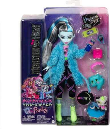 MONSTER HIGH Piżama Party lalka Frankie Stein HKY68