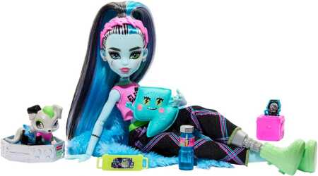 MONSTER HIGH Piżama Party lalka Frankie Stein HKY68