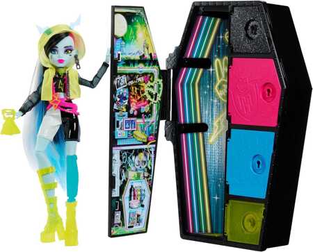 MONSTER HIGH Straszysekrety Frankie Stein Seria 3 Neonowa HNF79