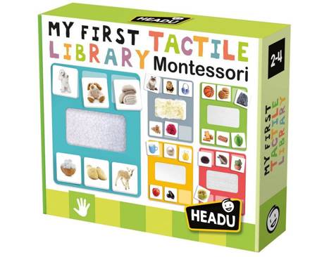 My first tactile library Montessori Dopasuj przedmioty