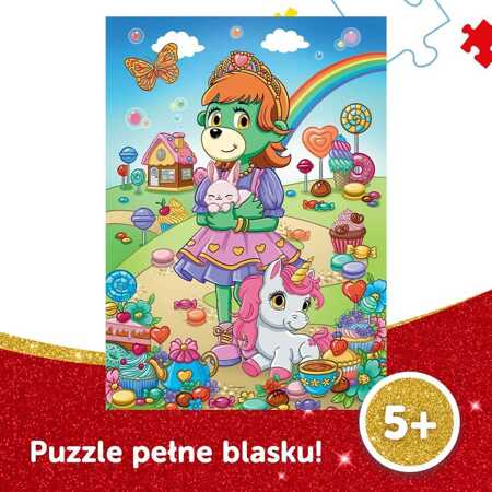 Puzzle 100 Glitter Brokatowe Trefliki 14833