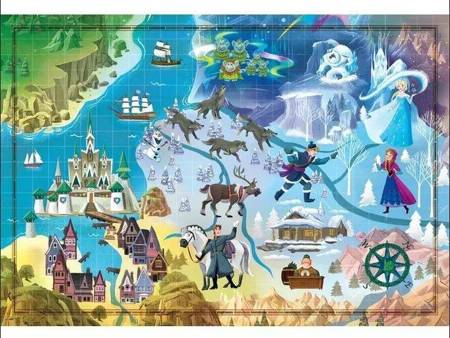 Puzzle 1000 Compact Disney Maps Frozen