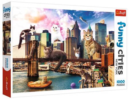 Puzzle 1000 Koty w Nowym Jorku 10595