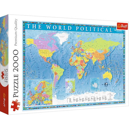 Puzzle 2000 Polityczna mapa świata 27099