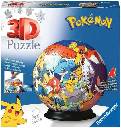 Puzzle 3D Kula 72 elementów Pokemon 11785