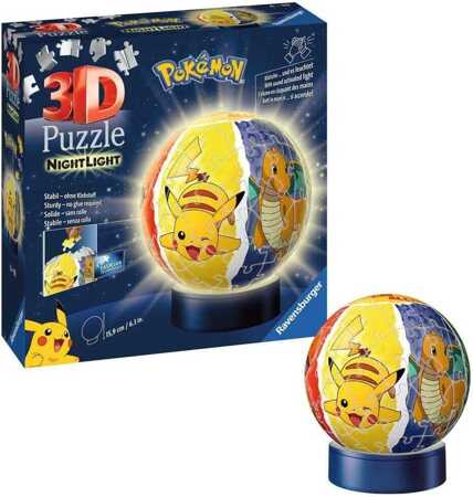 Puzzle 3D Kula świecąca 72 elementów Pokemon 11547