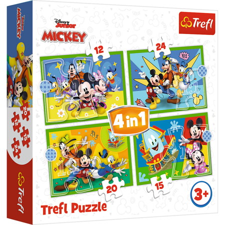 Puzzle 4w1 Disney - wśród przyjaciół 34616