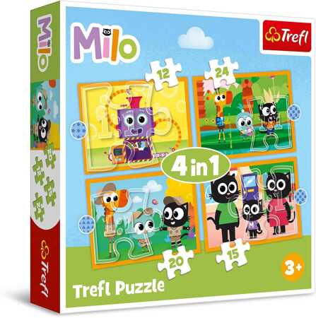 Puzzle 4w1 Poznaj Milo i jego przyjaciół 34654