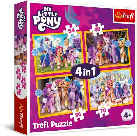 Puzzle 4w1 Poznaj kucyki Pony - My little Pony 34624