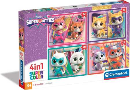 Puzzle 4w1 Super Kolor Super kitties