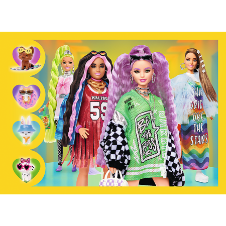 Puzzle 4w1 Wesoły świat Barbie 34626