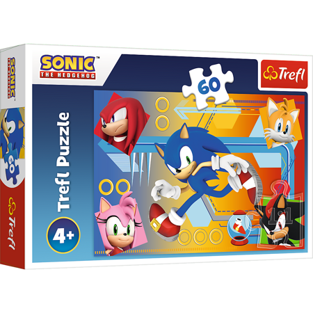 Puzzle 60 elementów Sonic w akcji 17387