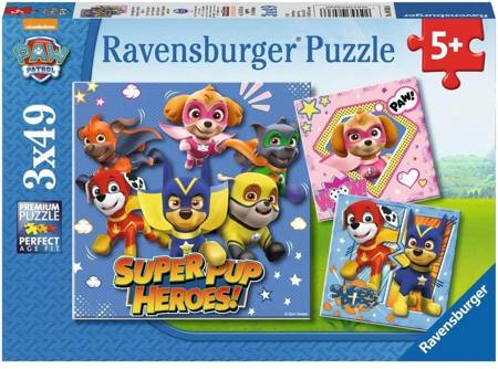 RAVENSBURGER Puzzle Psi Patrol Super Hero 3x49 080366