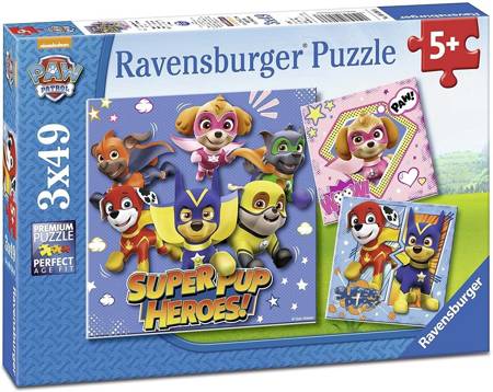 RAVENSBURGER Puzzle Psi Patrol Super Hero 3x49 080366