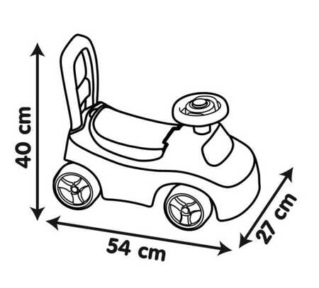 SMOBY jeździk czerwony pchacz 720541