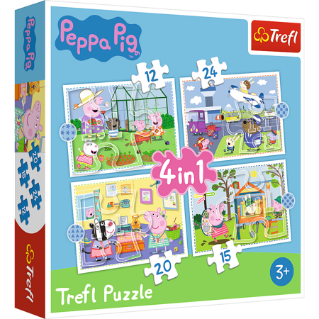 TREFL PUZZLE 4w1 Wspomnienia z Wakacji Peppa Pig 34359