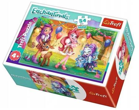 TREFL Puzzle 54 MINI Wesoły Enchantimals 54167 - Układanka dla Dzieci