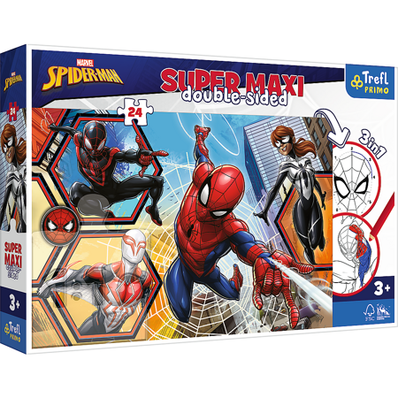 Trefl Puzzle 24 SuperMaxi Spider-Man Wyścig do Akcji 41006